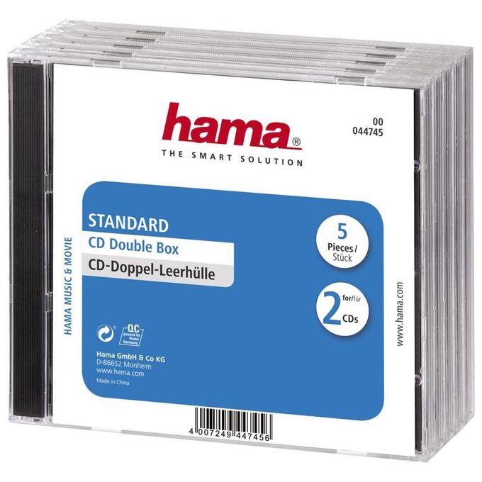 Hama Custodia CD Doppia 5 Pezzi