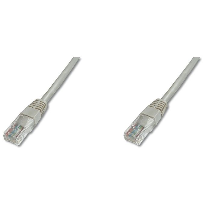 Digitus Cavo Rete Utp Cat. 5E Non Schermato - Lunghezza Mt. 1 - Colore Grigio