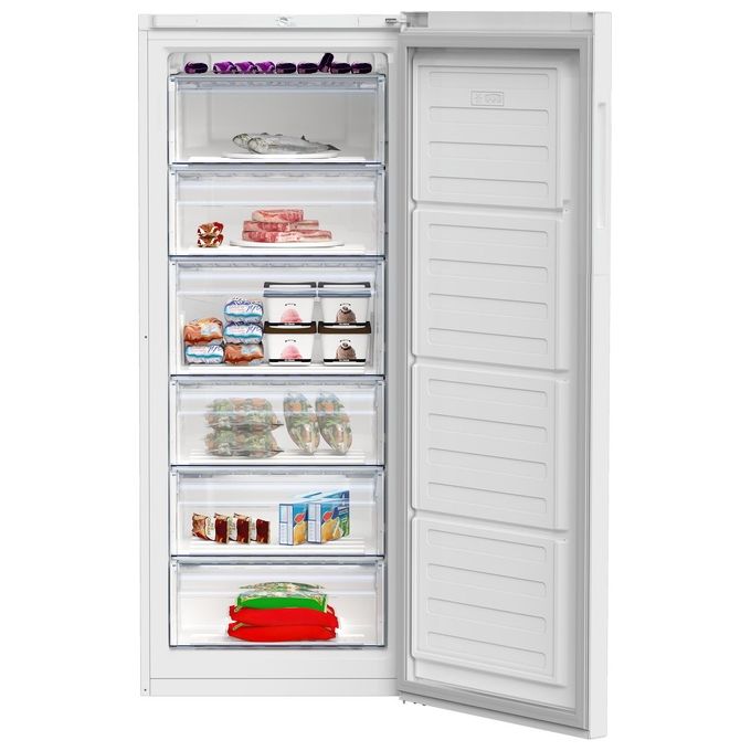 Beko RFSA240M41WN B100 Congelatore Verticale 215 L 151 cm Classe E 36 dB 5 Cassetti Statico Porta Reversibile colore Bianco
