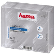 Hama CD-Double-Box Confezione da 5 Pezzi Trasparente Jewel-Case