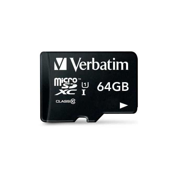 Verbatim Micro sdhc 64gb class 10 incl. adapter - 44084