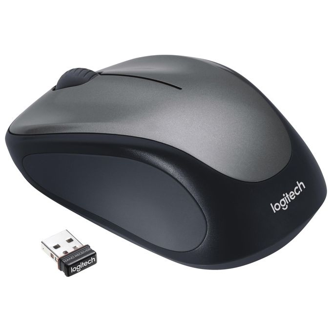 Logitech M235 Mouse Wireless, 2,4 GHz con Ricevitore USB Unifying, Tracciamento Ottico 1000 DPI, Durata Batteria di 12 Mesi, Compatibile con PC, Mac, Laptop, Chromebook - Grigio