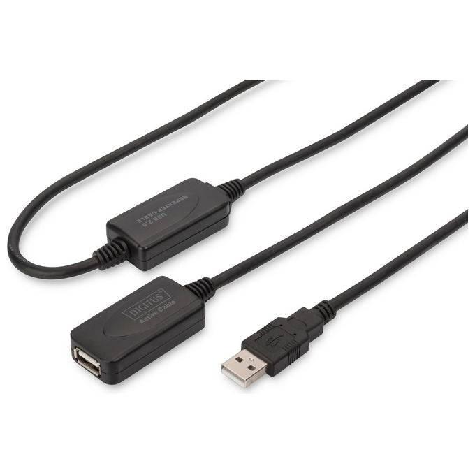 Digitus Estensore Di Linea Usb 2.0 Maschio-femmina Con Cavo Da Mt. 20