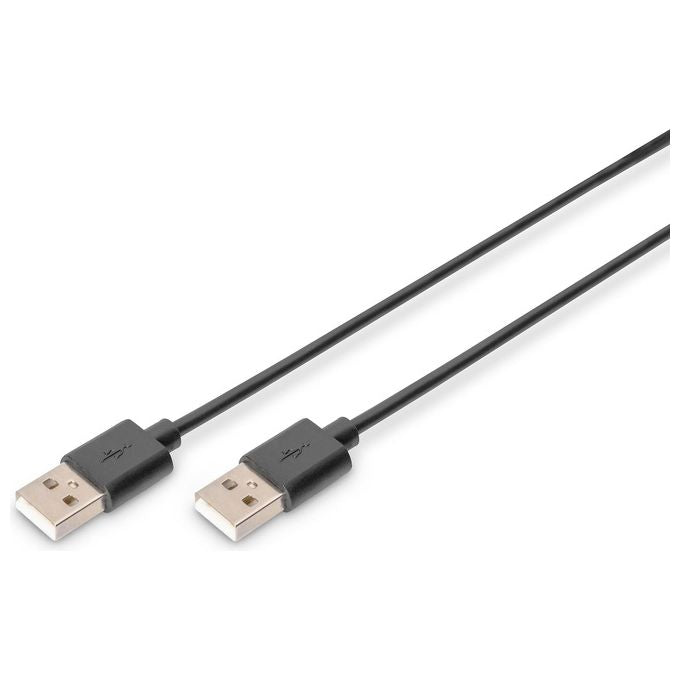 Digitus Cavo Usb 1.80mt Connettori Usb Tipo ''A'' Maschio -Maschio Usb 2.0 Nero