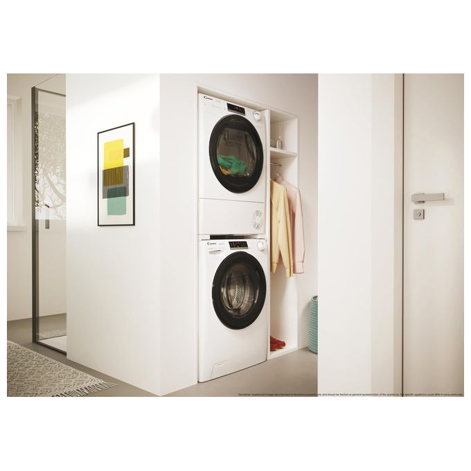 Candy CRO4H7A2TBE-S Smart Pro Asciugatrice Pompa di Calore Slim 7 Kg Classe E Wi-Fi Bluetooth 14 Programmi (85x60x48 cm) colore Bianco