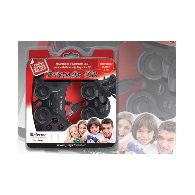 Xtreme Videogames 90306 KIT_ Amici 2 Joypad Compatibile con Pc Playstation 3