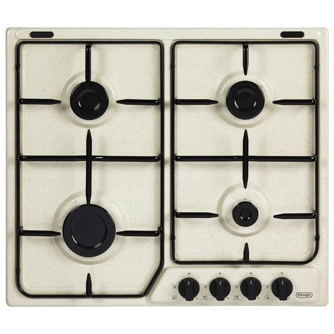 DeLonghi SF46ASV Piano Cottura a Gas 4 Zone 1 Bruciatore Tripla Corona 60 cm Sabbia