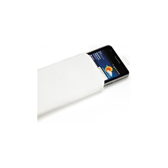 Celly TURBOXL02 Turbo Custodia a Sacchetto per Samsung Galaxy S II in Nabuk Sintetico colore Bianco
