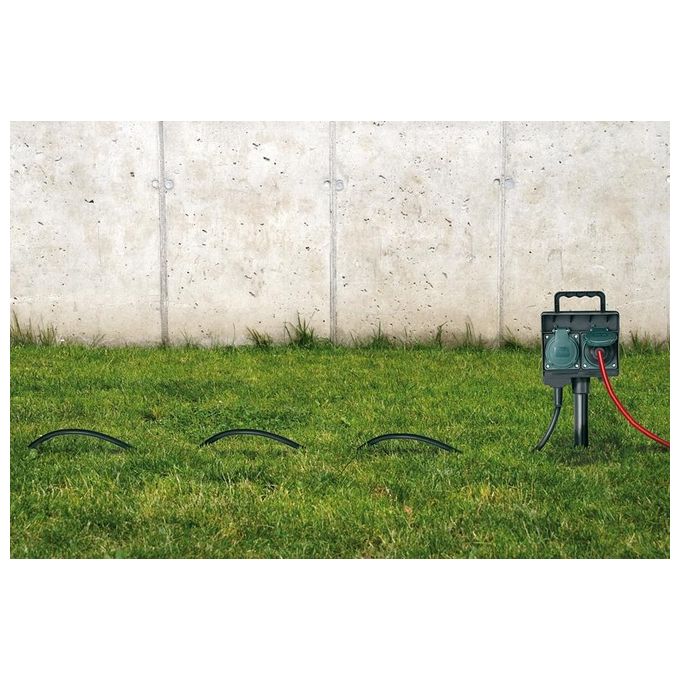 Brennenstuhl Presa per Giardino e Supporto per Fissaggio a Terra IP44 4 Prese 1.4mt