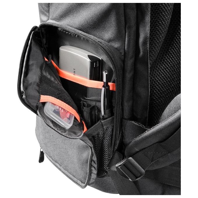 Mantona Trekking Zaino per Fotocamera con Protezione Antifurto e Supporto per Treppiede Nero