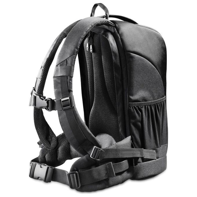 Mantona Trekking Zaino per Fotocamera con Protezione Antifurto e Supporto per Treppiede Nero