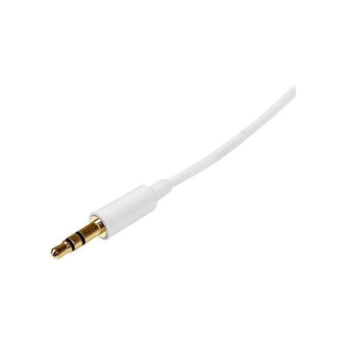 StarTech Cavo audio stereo slim da 3,5 mm Bianco 2 m - M-M