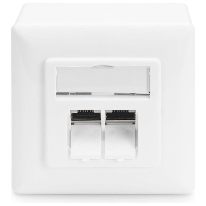 Digitus DN-9002-B5-N Presa Dati Schermata CAT 5e Classe D 2x RJ-45 Montaggio a Parete colore Bianco
