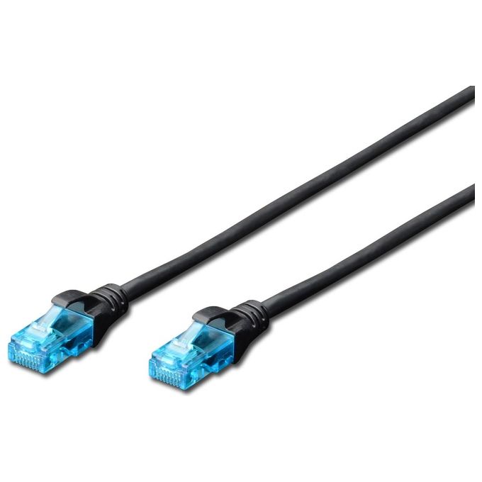 Digitus cavo rete utp cat. 5e non schermato - lunghezza mt. 3 - colore nero