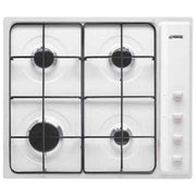 Smeg S64SB Piano Cottura a Gas 4 Zone Comandi Laterali 60 cm Bianco