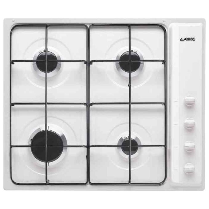 Smeg S64SB Piano Cottura a Gas 4 Zone Comandi Laterali 60 cm Bianco