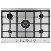 Smeg P272XGH Selezione Piano cottura Gas 75 cm 5 fuochi ultrarapido 4200 W griglie ghisa colore Inox