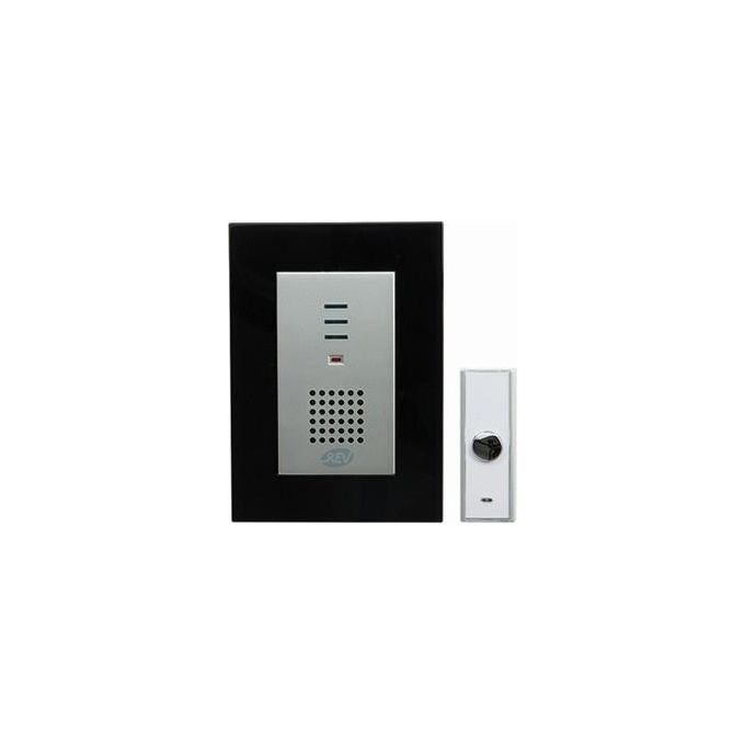 REV 0046830 Kit Campanello Wireless con Luce Lampeggiante 8 Melodie 100 m colore Argento