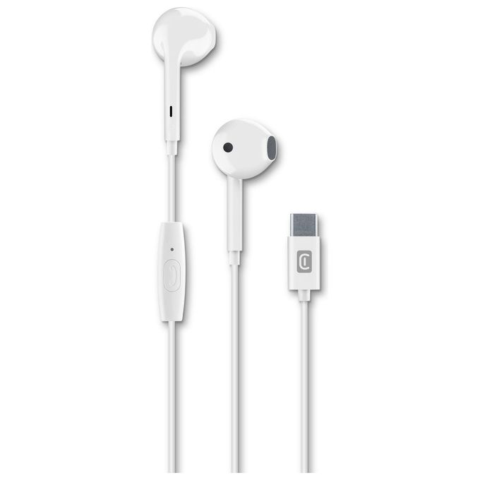 Cellular Line Auricolari con Microfono a Filo Capsule Bianco