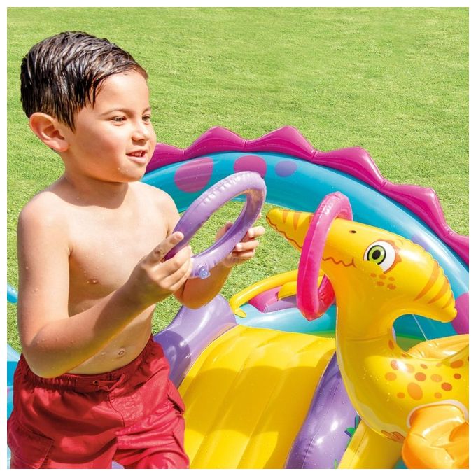 Intex 57135 Playcenter Dinosauri 333x229x112cm Giallo-Azzurro-Fucsia