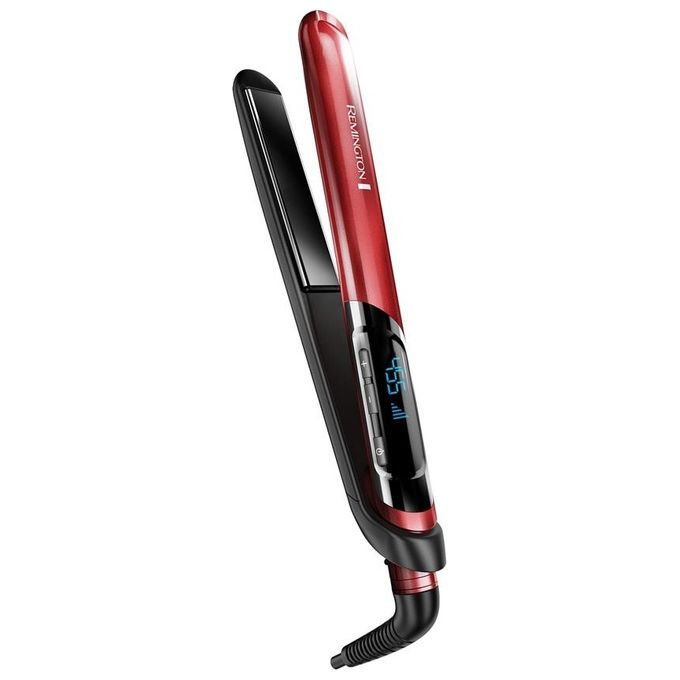 Remington S9600 Silk Straightener - Piastra per capelli classica, piastre in ceramica, temperatura regolabile da 150 °C fino a 235 °C (turbo boost 240 °C), riscaldamento rapido in 10 s, funzioni: display digitale - spegnimento automatico - memory temperat