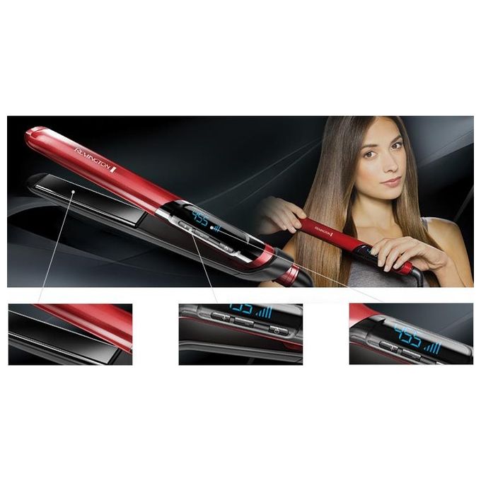Remington S9600 Silk Straightener - Piastra per capelli classica, piastre in ceramica, temperatura regolabile da 150 °C fino a 235 °C (turbo boost 240 °C), riscaldamento rapido in 10 s, funzioni: display digitale - spegnimento automatico - memory temperat