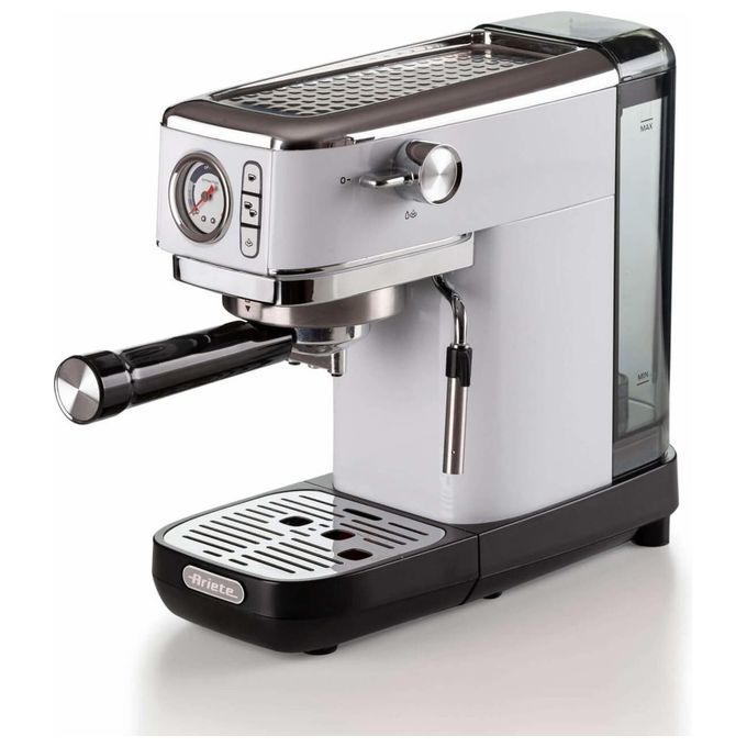 Ariete 1381 Metal Slim Macchina da caffe' Manuale 1,1 L 15 bar 1300 W Manometro Cappuccino colore Bianco