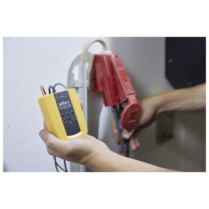 Wiha 45221 Indicatore di Direzione del Campo Rotante 100 700 V AC CAT IV 600 V CAT III 1000 V 3 Fasi LED colore Nero Giallo