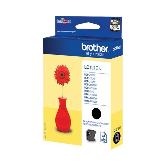 Brother Lc- 121bk Nero Cartuccia Dcp-j752dw 600 Pagine