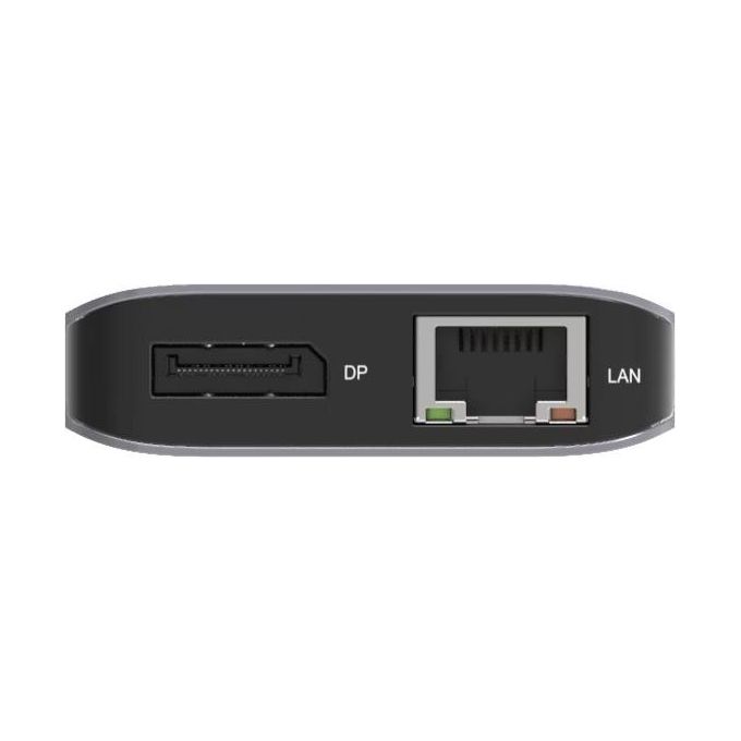 Acer HP.DSCAB.009 12-in-1 Type-C Dongle Multiporta con 2 HDMI 2 USB 3.2 Gen 1 2 USB 2.0 DisplayPort Ethernet Gigabit Lettore SD-MicroSD Uscita Audio 3.5 mm Power Delivery 100 W colore Argento