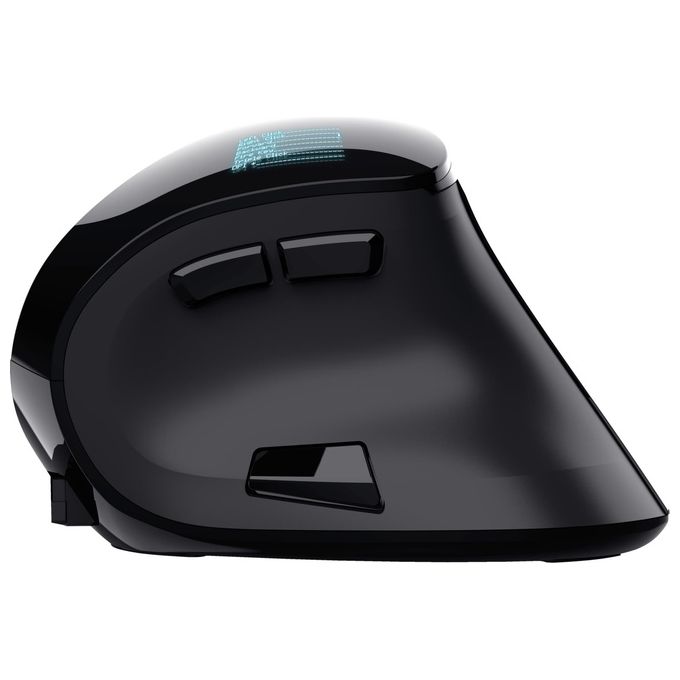 Trust 23731 Voxx Mouse Verticale Ergonomico Wireless RF Bluetooth 9 Tasti 2400 DPI Ricaricabile Display LED colore Nero