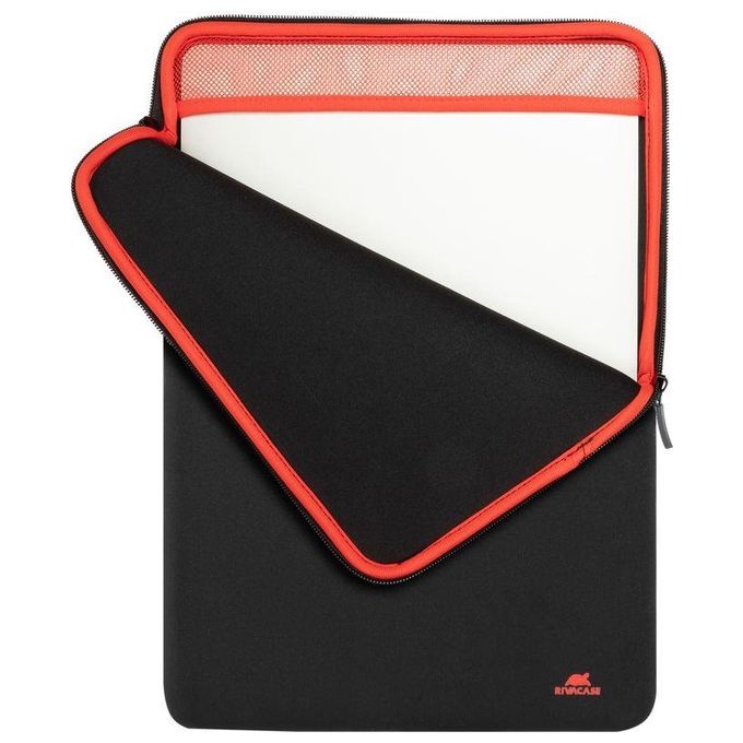 Rivacase Custodia Antishock per Laptop 15.62 Zip Verticale Nero