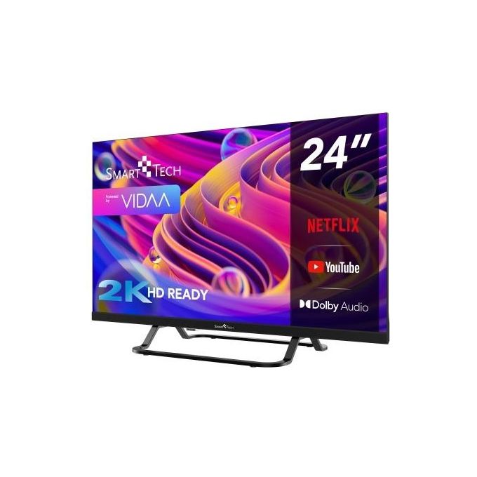 Smart-Tech 24HV02V Smart TV LED 24'' HD Ready VIDAA Wi-Fi DVB-T2 3 HDMI 2 USB colore Nero