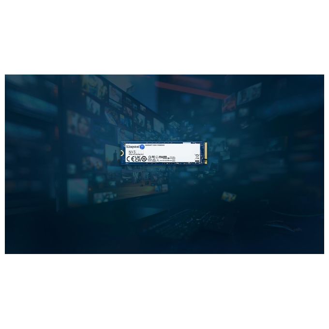 Kingston Technology SNV3S-2000G 2000G NV3 M.2 2280 NVMe SSD Capacita' 2 TB Velocita' lettura 6000 MB-s Velocita' scrittura 5000 MB-s colore Nero