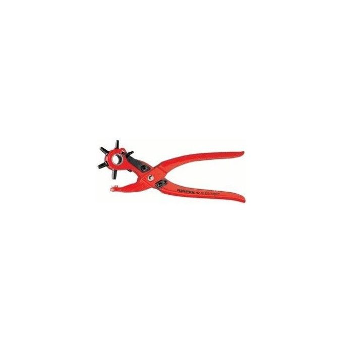 Knipex 90 70 220 Pinza Fustellatrice a Revolver 220 mm 6 Fustelle 2 2,5 3 3,5 4 5 mm colore Rosso