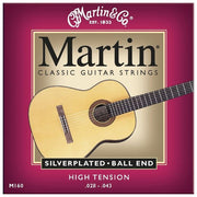 Martin and Co. Confezione da 6 Corde Martin m160 Silver Plated Ball per Chitarre e Bassi Strumenti Musicali di Alta Qualita'