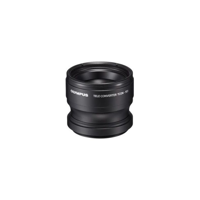 Olympus TCON-T01 Teleconverter per Fotocamera Subacquea Serie TG Ingrandimento 1.7x Impermeabile IPX8 colore Nero