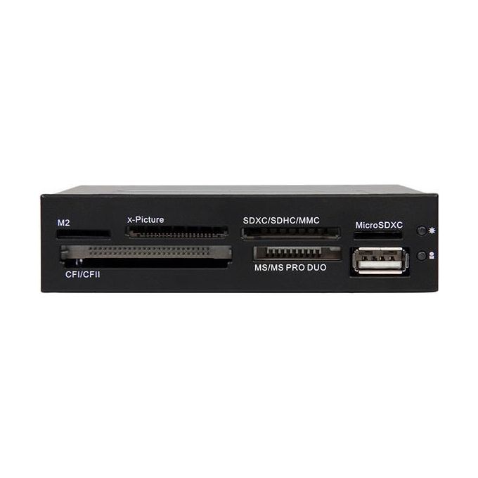 StarTech Lettore per schede di memoria multimediali USB 2.0 22 in 1 alloggiamento frontale 3,5'' - colore nero