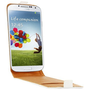 Swiss charger Custodia per Samsung Galaxy S4 In Pelle Flip White