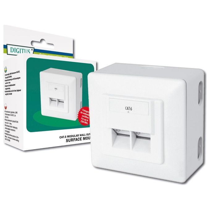 Digitus presa a muro esterna rj45 cat. 6 per reti