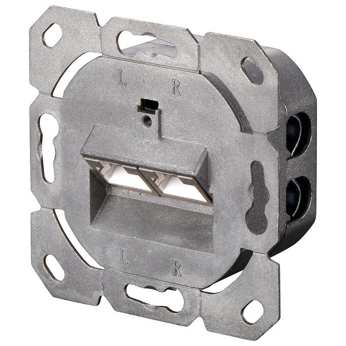 Digitus presa doppia a incasso rj 45 categoria 5e schermata stp cm 8 x 8 (dn-9001-b5-n)