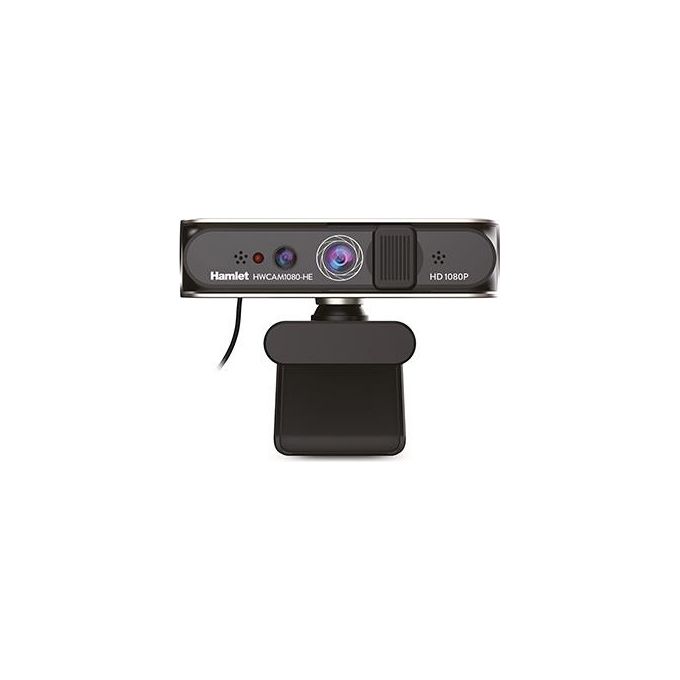 Hamlet HWCAM1080-HE Webcam Full HD 1080p 2 MP con Autofocus e Privacy Cover USB 2.0 colore Nero