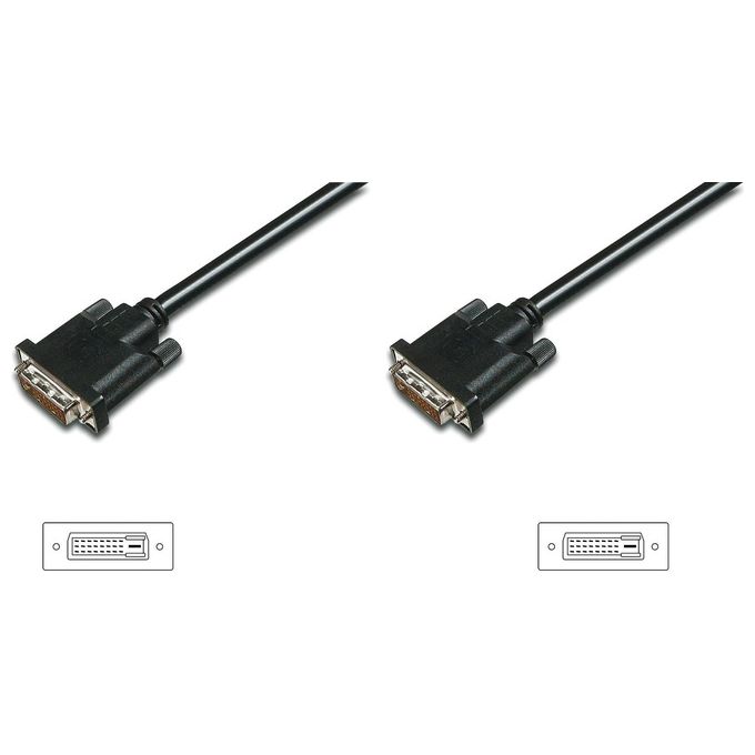 Assmann AK-320108-020-S DVI-D Cavo DVI 2mt Nero