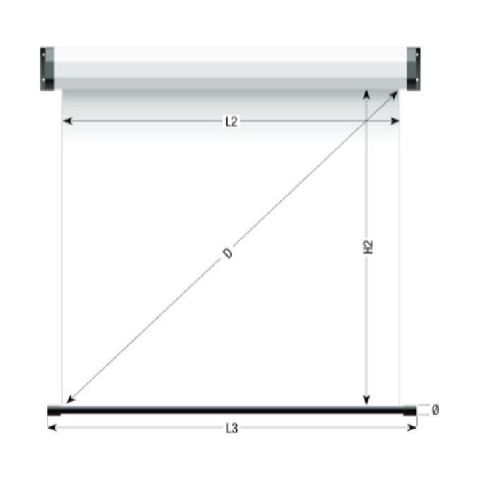 Sopar 5241 EL PROFESSIONAL Schermo per Proiettore Motorizzato 240x180 cm 4:3 colore Bianco