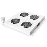 Digitus DN-19 FAN-4-N Kit Ventilazione Armadio Rack 19'' 4 Ventole Termostato Regolabile 9,3 m³-min colore Grigio