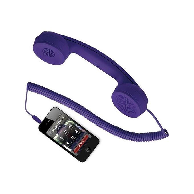 Hi-Ring Cornetta Telefonica Vintage con Jack 3.5 Violet