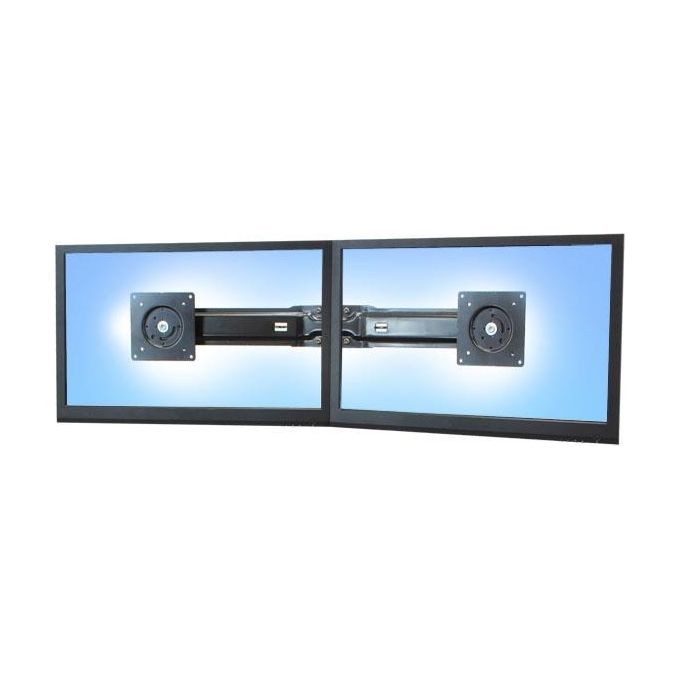 Ergotron Dual Monitor and Handle KIT_ Montaggio per 2 Display Lcd Nero Dimensione Schermo 17''-26
