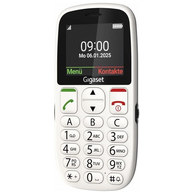 Gigaset S30853-H1230-R103 GL395 Telefono per Anziani 2.2'' Tasto SOS Bluetooth IP44 800 mAh colore Bianco