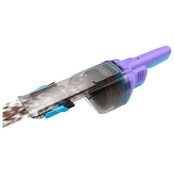 Black+Decker NVD220BP-QW Aspirapolvere Senza Filo Senza Sacchetto 0,29 L autonomia 14 min colore Viola e Azzurro