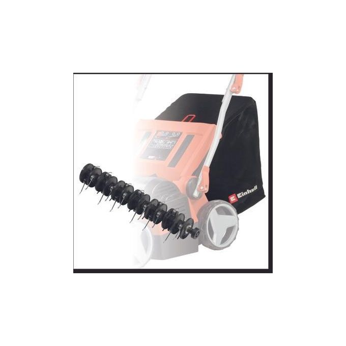 Einhell 3420680 GE-SC 36-35 Li - Solo Scarificatore a Batteria 36 V con Motore Brushless 16 Lame in Acciaio Inox Regolazione Profondita' 3 Livelli Peso 9.94 Kg colore Nero Rosso